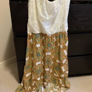 Strapless summer dress